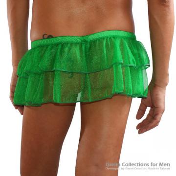 unisex chiffon see-thru puff skirt with thong - 2 (thumb)