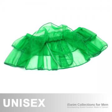 unisex chiffon see-thru puff skirt with thong - 0 (thumb)