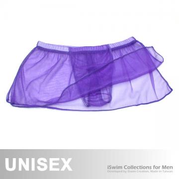 unisex chiffon see-thru two piece skirt with thong - 0 (thumb)