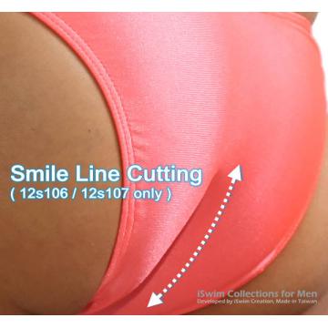 ultra low rise smooth narrow pouch half back swim bikini with smile line - 1 (thumb)