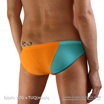full back swim briefs with mesh matched color - 8 (thumb)