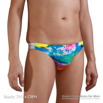 sport 3/4 back macthed color swimming briefs - 2 (thumb)