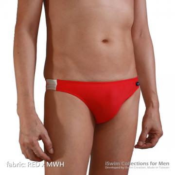 sport 3/4 back macthed color swimming briefs - 1 (thumb)