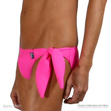 smooth pouch single-side tight strap full back swimming briefs - 1 (thumb)