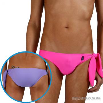 smooth pouch single-side tight strap brazilian swimming briefs - 0 (thumb)