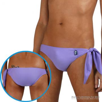 seamless single-side tight strap brazilian swimming briefs - 0 (thumb)