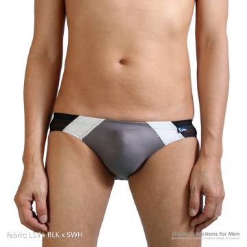 Seamless sports swimming briefs in matched colors - 3 (thumb)