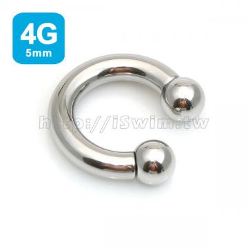 TOP 2 - internally threaded circular barbell 4G (5 x 16mm) ()