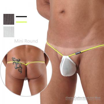 TOP 12 - Mini round pouch one-string g-string (mesh) ()