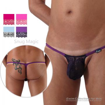 TOP 14 - Magic lace bulge string thong underwear (V-string) ()