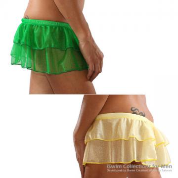unisex chiffon see-thru puff skirt with thong - 4 (thumb)