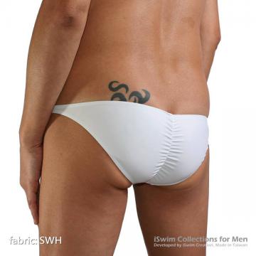 Ultra low rise wrinkle 3/4 back bikini swimwear rear style - 1 (thumb)