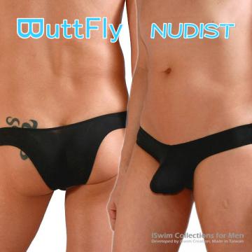 Nudist pouch buttfly half back bikini briefs