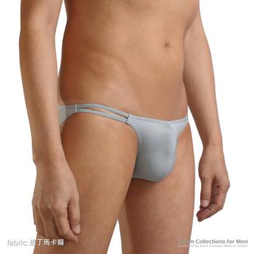 ultra low rise fitted pouch twin string bikini briefs - 3 (thumb)