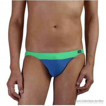 Seamless swim bikini in matched color on waist