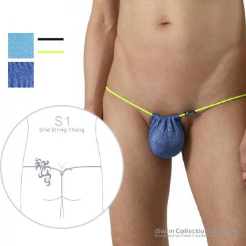 TOP 15 - Glitter pouch 3mm one-string g-string ()